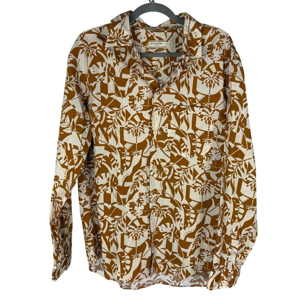 Tintoria Mattei Button Down Shirt Long Sleeve Tropical Vacation Resortwear M